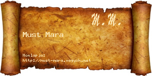 Must Mara névjegykártya